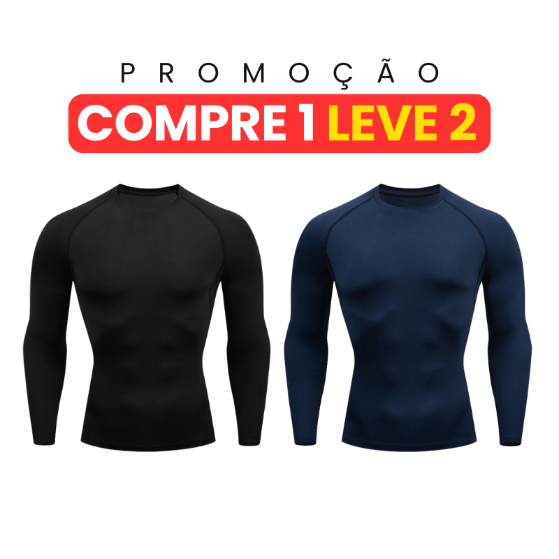 [COMPRE 1 LEVE 2] Camisas Esportivas Dry Fit Proteção UV 50+ Masculina Manga Longa