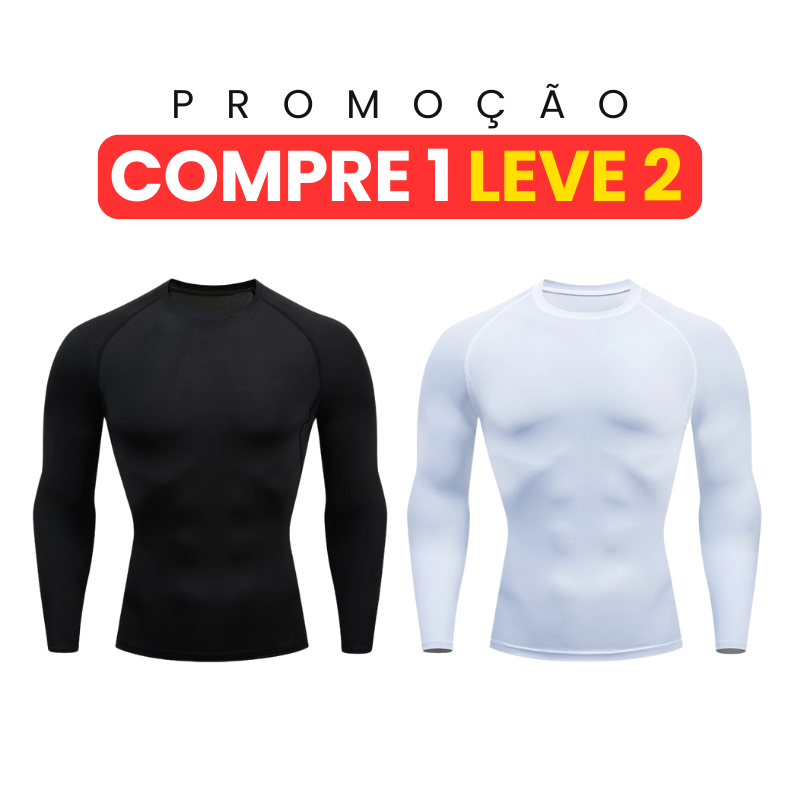 [COMPRE 1 LEVE 2] Camisas Esportivas Dry Fit Proteção UV 50+ Masculina Manga Longa