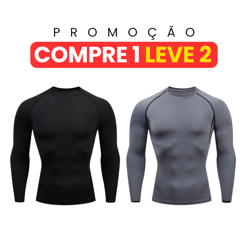 [COMPRE 1 LEVE 2] Camisas Esportivas Dry Fit Proteção UV 50+ Masculina Manga Longa