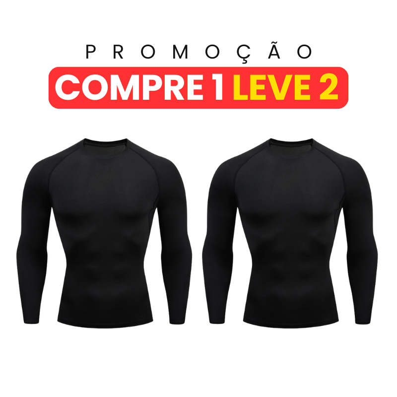 [COMPRE 1 LEVE 2] Camisas Esportivas Dry Fit Proteção UV 50+ Masculina Manga Longa